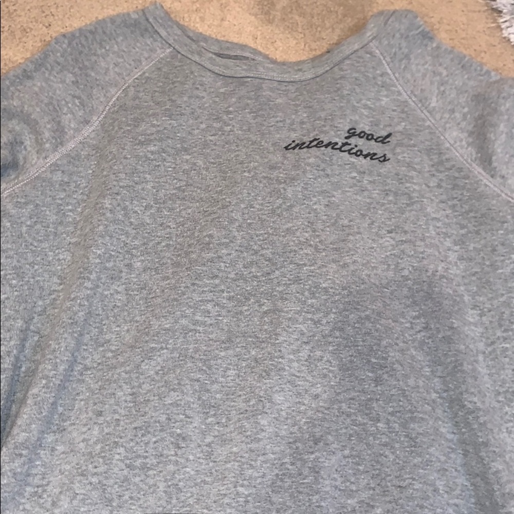 Reversible crew neck sweater